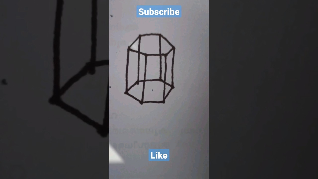 drawing prism shape/hexagonal prism 3D