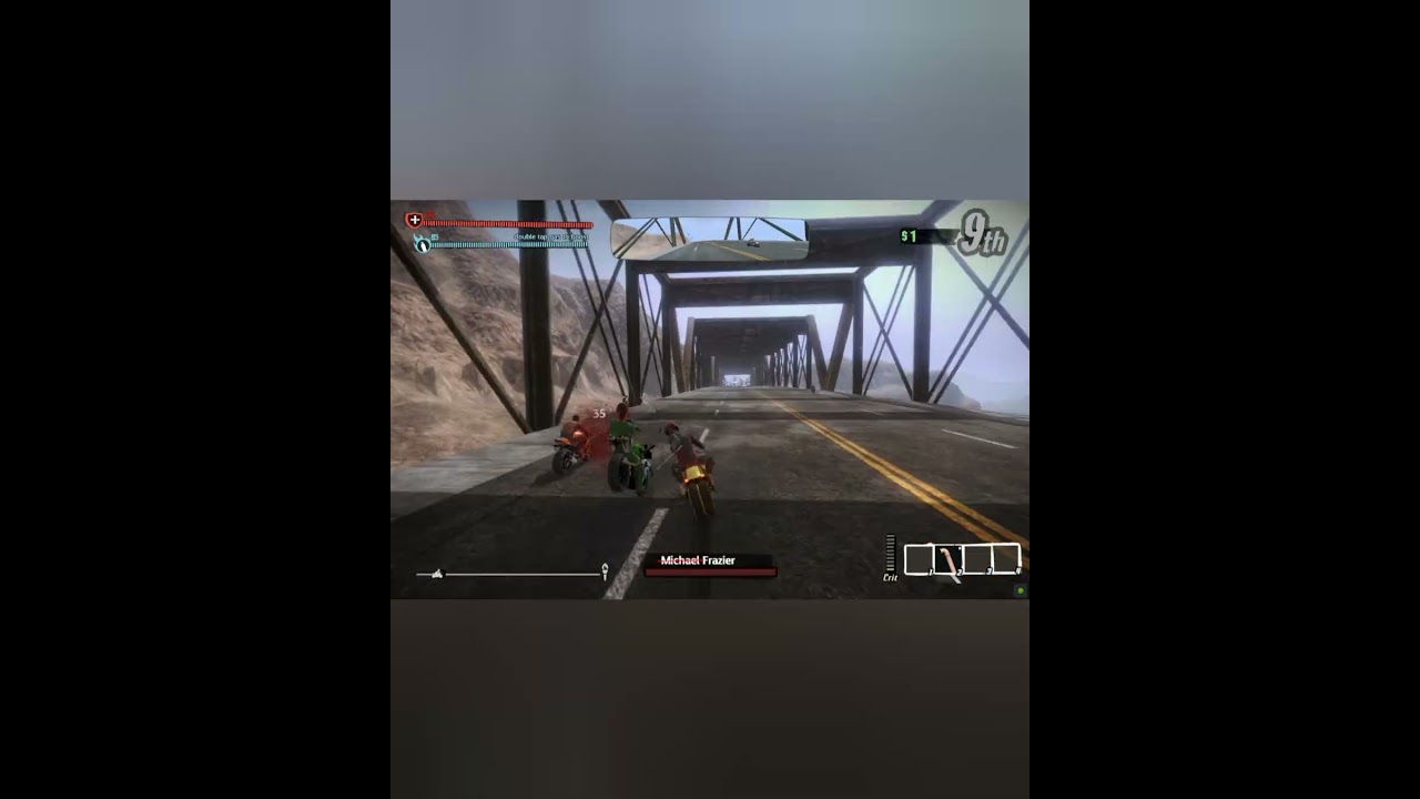 My Bike hit Badly in Road Redemption