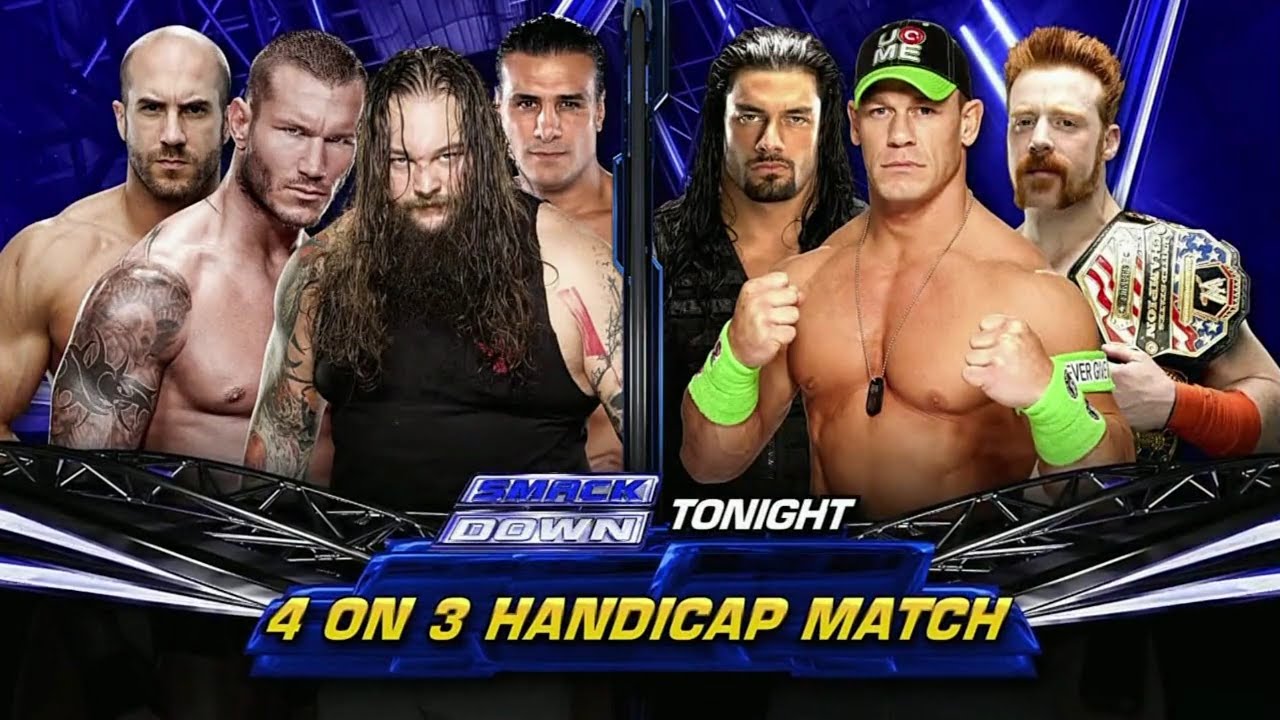 John Cena, Reigns & Sheamus Vs Randy Orton, Wyatt, Cesaro & Del R&iacute;o - Smackdown 20/06/2014 (Espa&ntilde;ol)