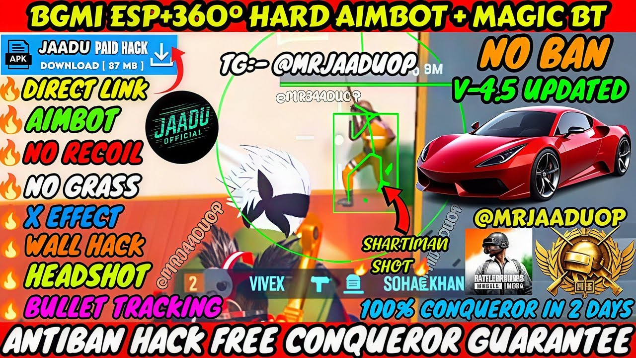 BGMI HACK 4.5 | BGMI 4.5 MOD APK | BGMI ESP HACK | BGMI NEW HACK TODAY | HOW TO HACK BGMI HACK