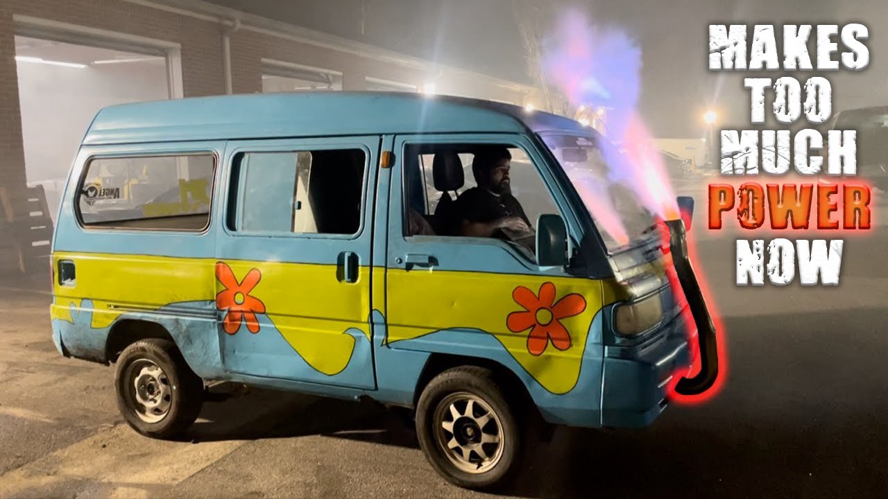 Mystery Machine Gets Retuned, Does A Huge Burnout & Almost Gets Flipped