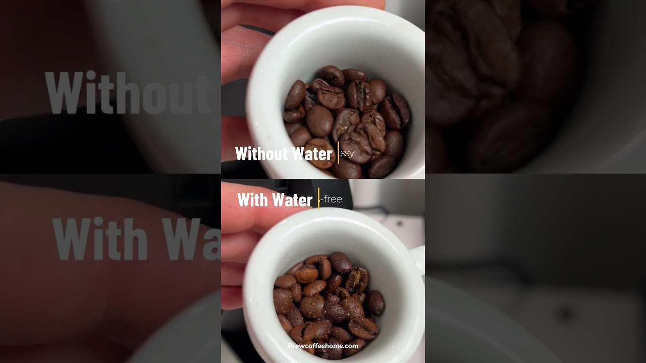 Spray water before grinding coffee to reduce static #coffee #RDT #coffeetips #coffeelover