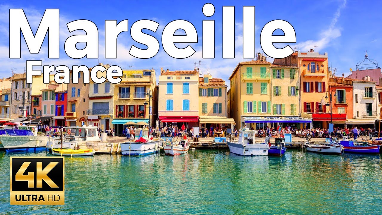 Marseille, France Walking Tour (4k Ultra HD 60fps) – With Captions