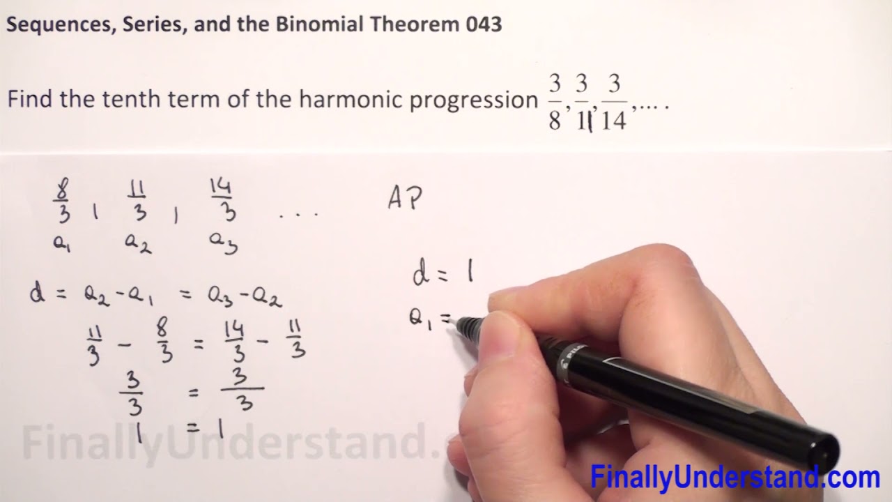 How to Find a Term in a Harmonic Progression 043