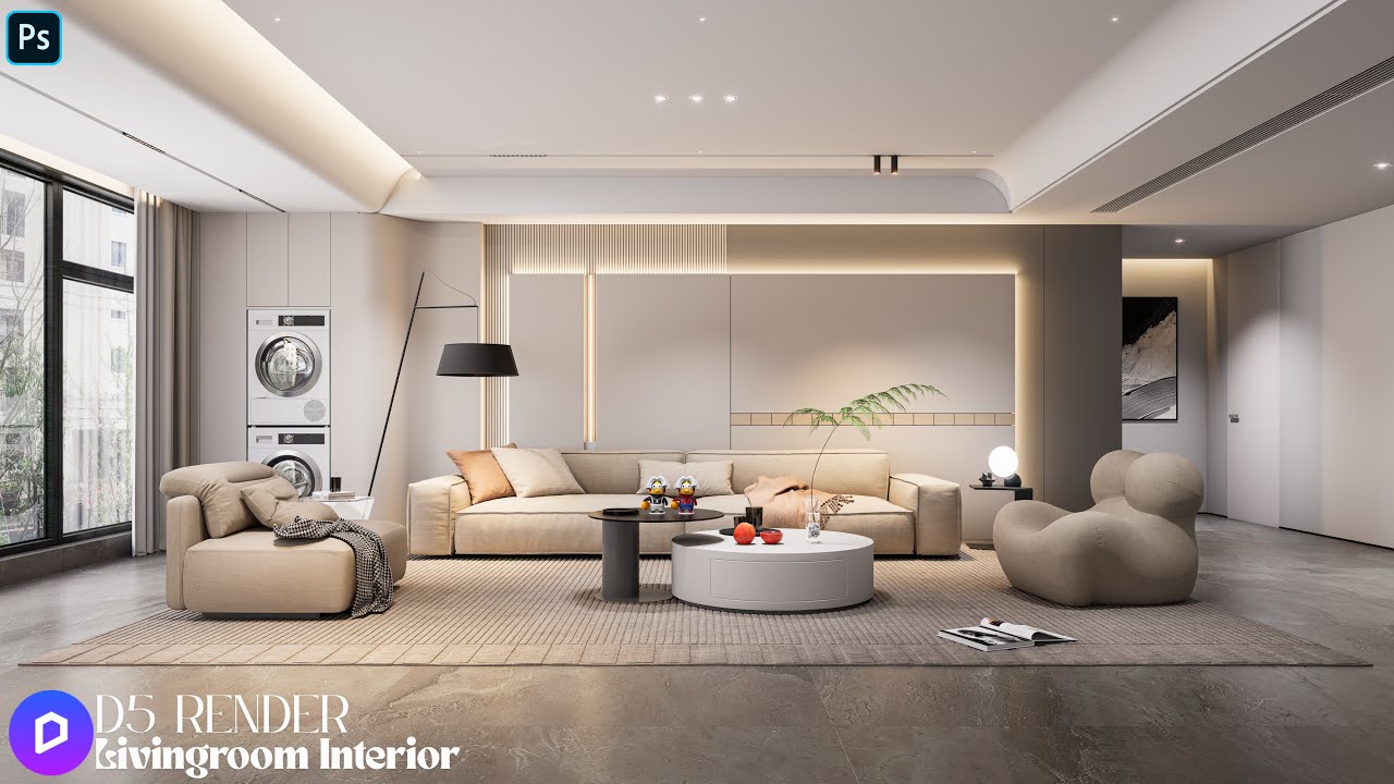 How to Create a Modern Living Room in D5 Render – Full Tutorial | Living Room.