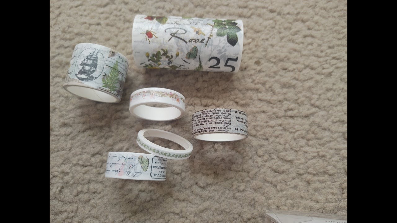 18 Rolls Vintage Washi Tape Set,75/30/15/10/5mm Wide Floral Map Stamp Letter Antique Retro De Review