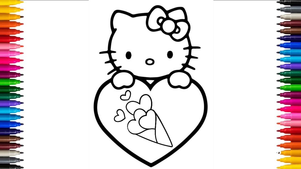 Рисунок ко Дню святого Валентина с сердечками ❤️ || Пошаговое простое рисование ко Дню святого Ва...