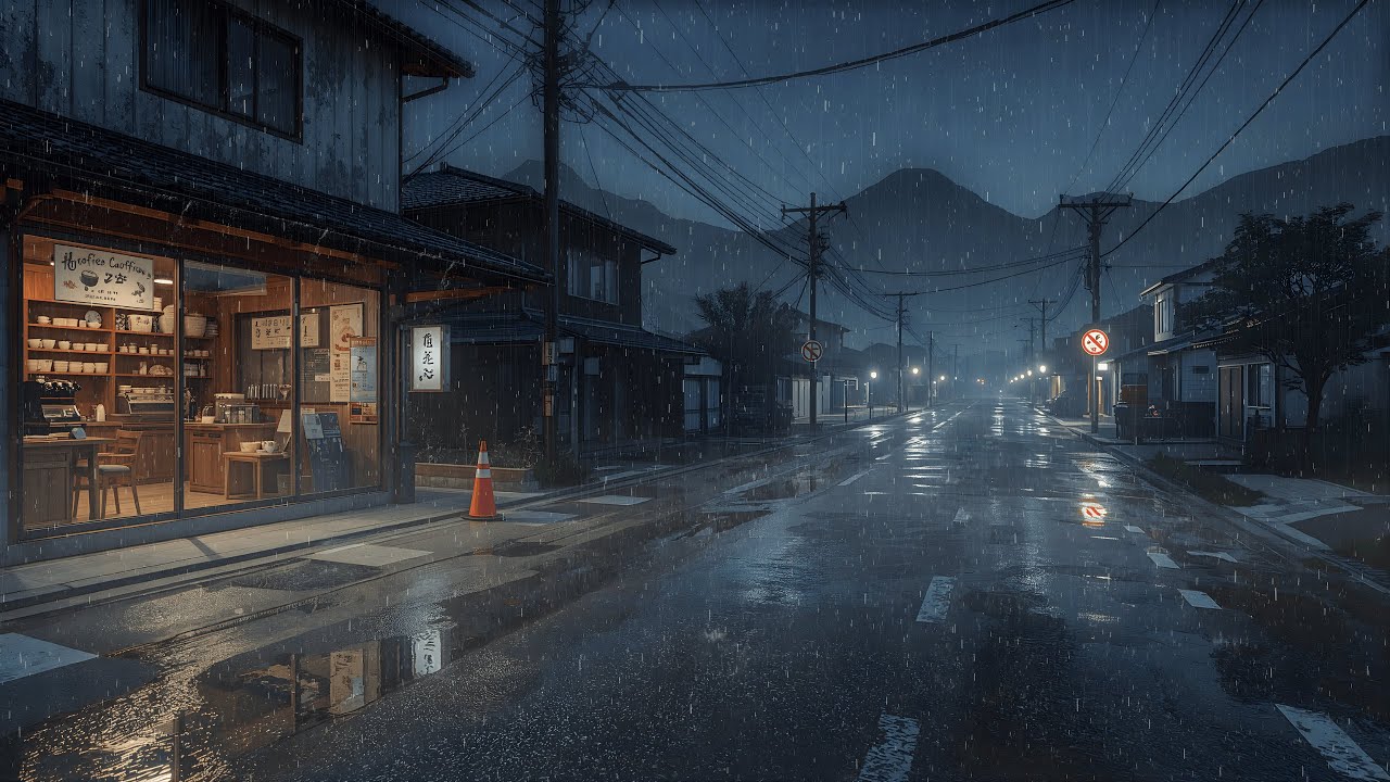 Deep Focus on a Quiet Tokyo Street 🌧️ Coffee Shop Lofi
