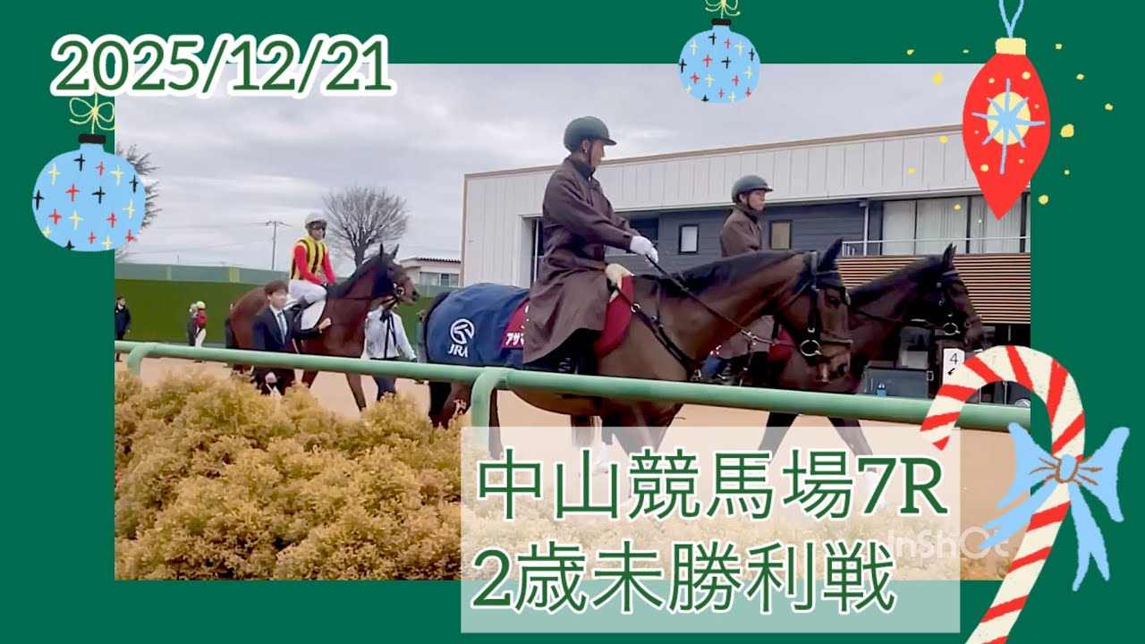 2025/12/21(日)中山競馬場7R お馬達の出勤と退勤