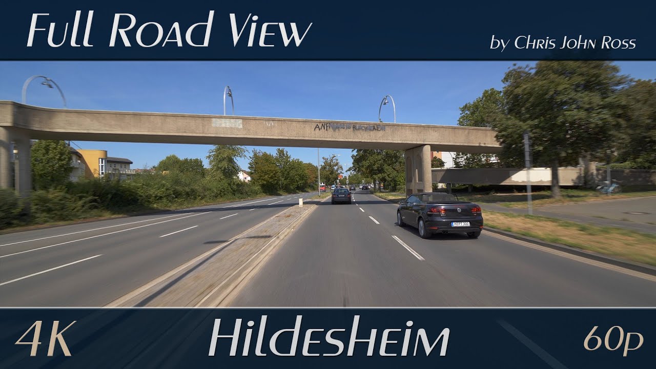 Hildesheim, Germany: Marienburger Straße, Am Kreuzfeld, Senator-Braun-Allee, B6 - 4K (2160p/60p) UHD