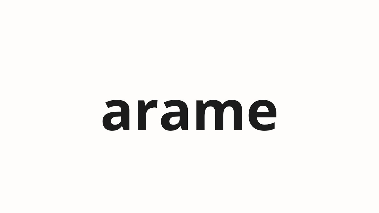 How to pronounce arame | 荒目 (Rough grain in Japanese)