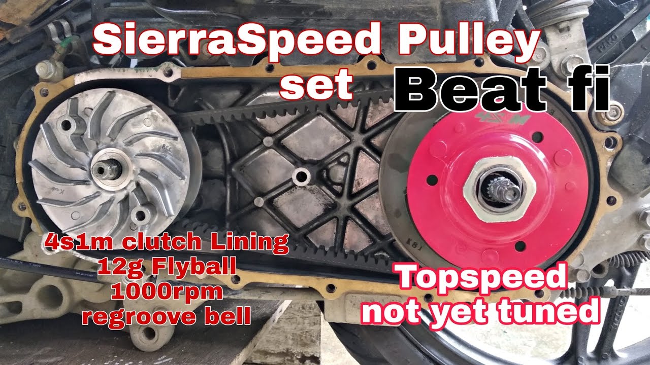 Sierra Speedtech Pulley set Honda Beat Fi Top Speed | 4s1m Clutch Assembly 12g Flyball installation