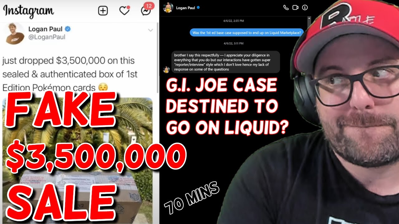 $3,500,000 Logan Paul Pokemon Case Sale FAKE & G.I. Joe Cards Were Going On Liquid Marketplace