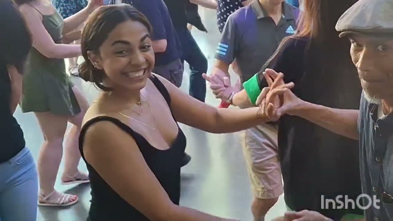 Robson Square Salsa dance night with various friends.