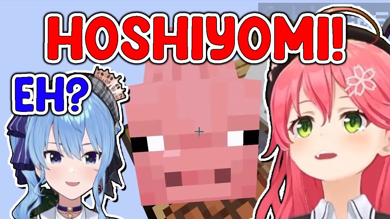 Miko & Suisei's reactions to new things in Minecraft one block are so hilarious