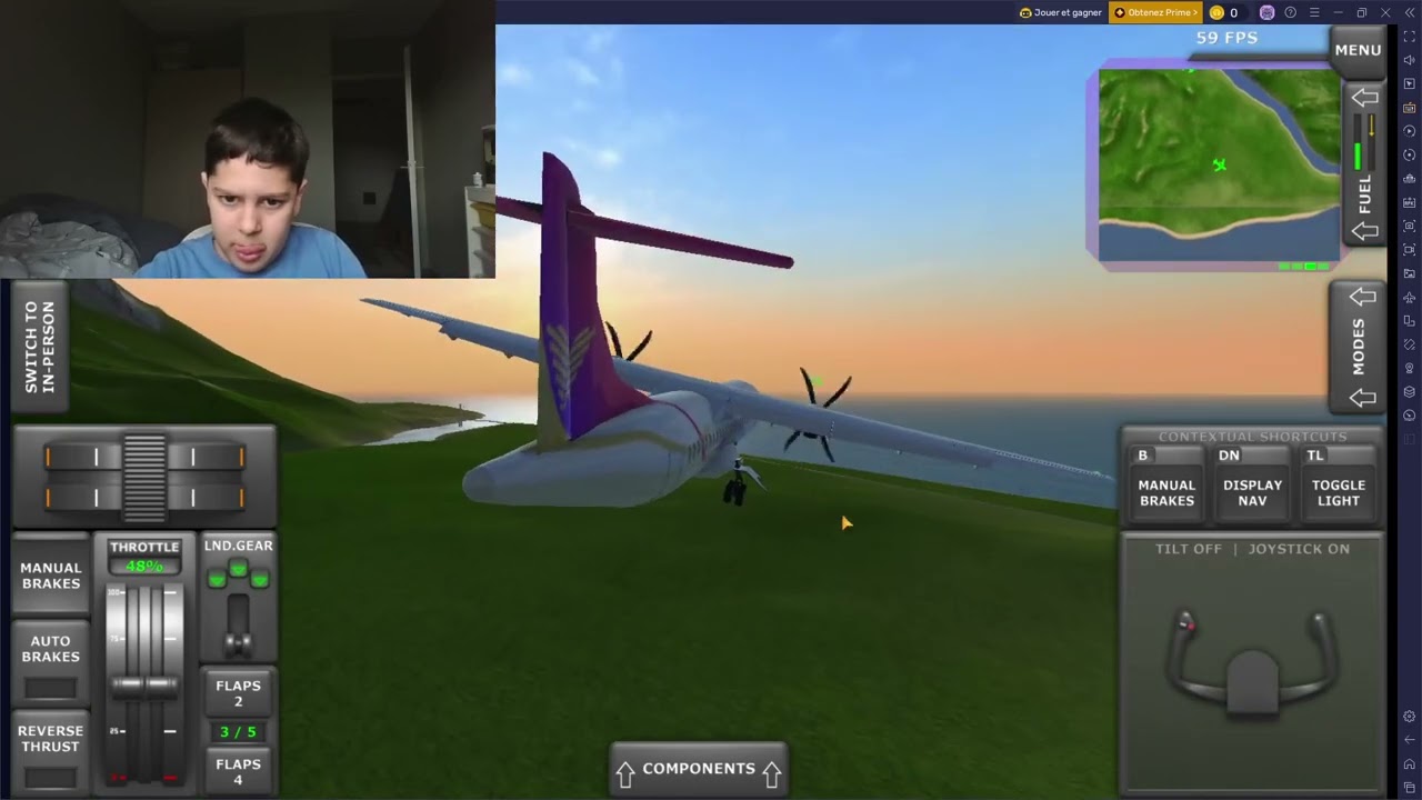 Playing TFS (turboprop flight simulator)