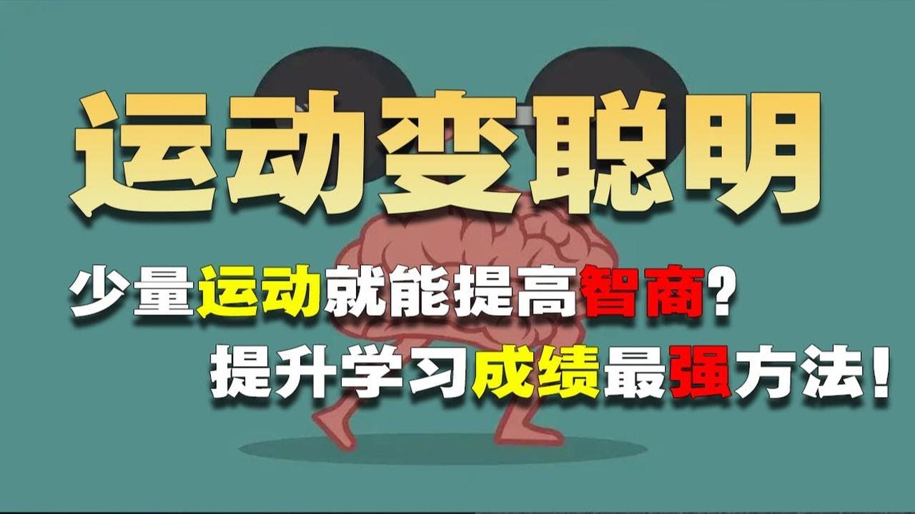 少量运动就能提升智商的方法，提高学习成绩必看视频！大脑科学