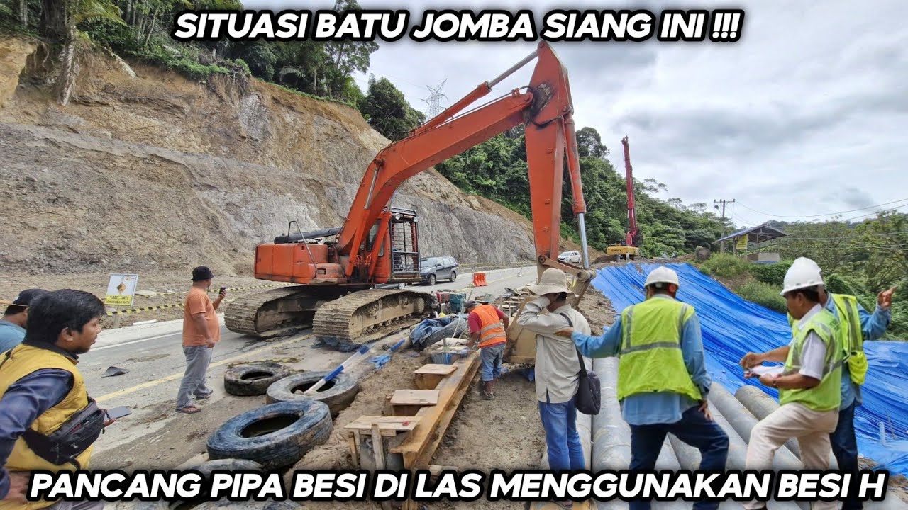 Batu Jomba Siang Ini !!! Pancang Pipa Besi Di Las Menggunakan Besi H