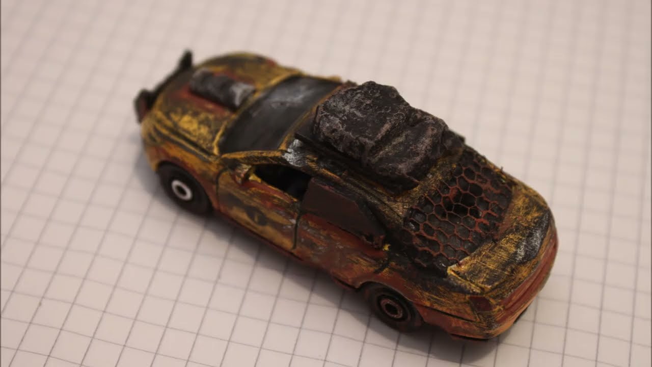 Matchbox Ford Police Interceptor - Diecast Car Gaslands Custom