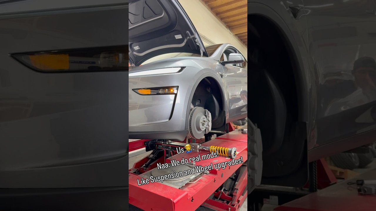 We did it! Worlds first 2026 Model Y Juniper on &Ouml;hlins coilovers and our Aspira AF-10!