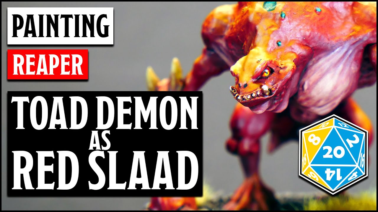 How to paint Toad Demon/Frog Demon as a Red Slaad | Reaper Bones Miniatures | Boxes of Shame