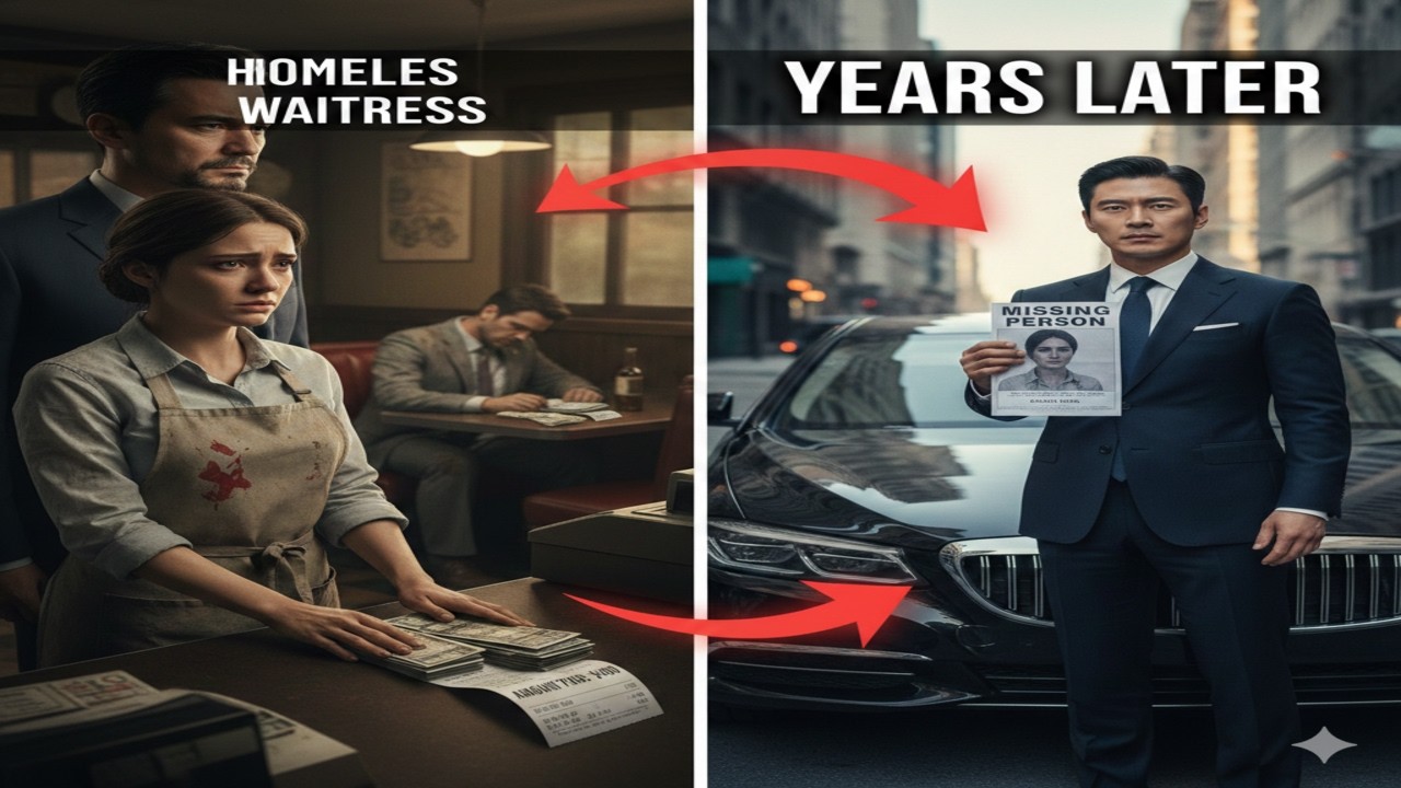 Drunk Stranger’s Massive Bill Paid by Homeless Waitress-Korean Boss Hunts Her Down Years Later.