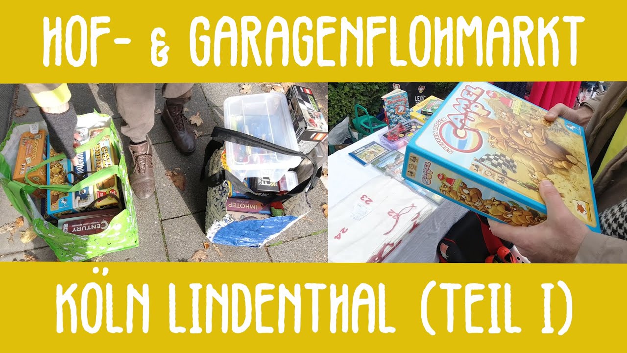 TrödelVlog #3 Im Brettspiel-Shoppingrausch ! - Hoftrödelmarkt in Köln Lindenthal  (Teil 1)