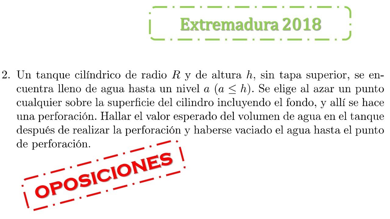 esperanza de un volumen probabilidad oposiciones Extremadura 2018