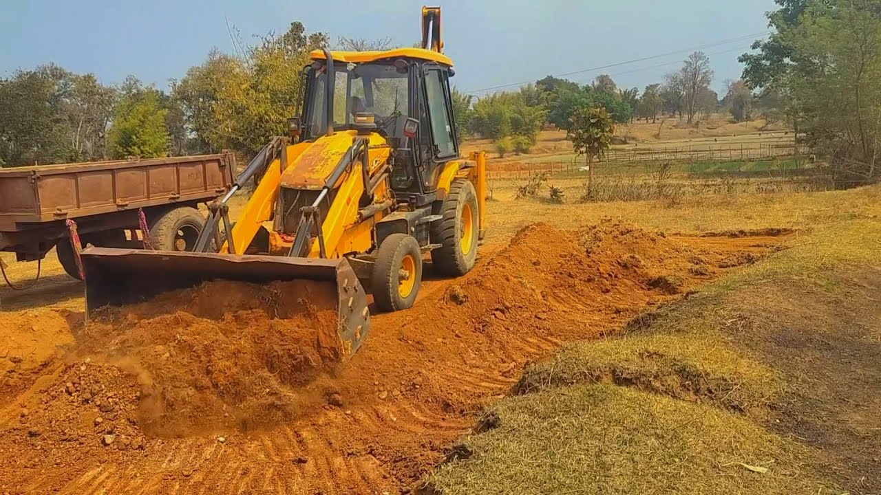 JCB Ramp Making Work | Tractor Trolley Loading Ramp