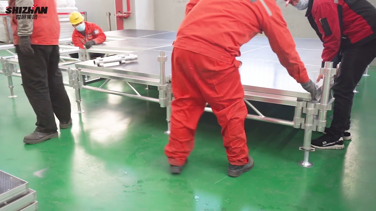 Installation instructions for aluminum assembly stage