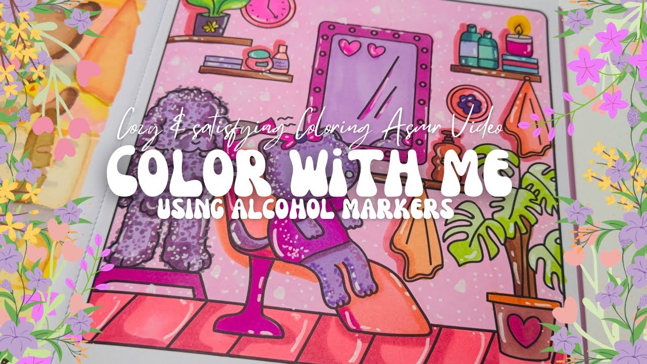 Color with me in Sunny Vibes, Happy Street | Satisfying Coloring ASMR | relaxing cozy vibes #asmr 