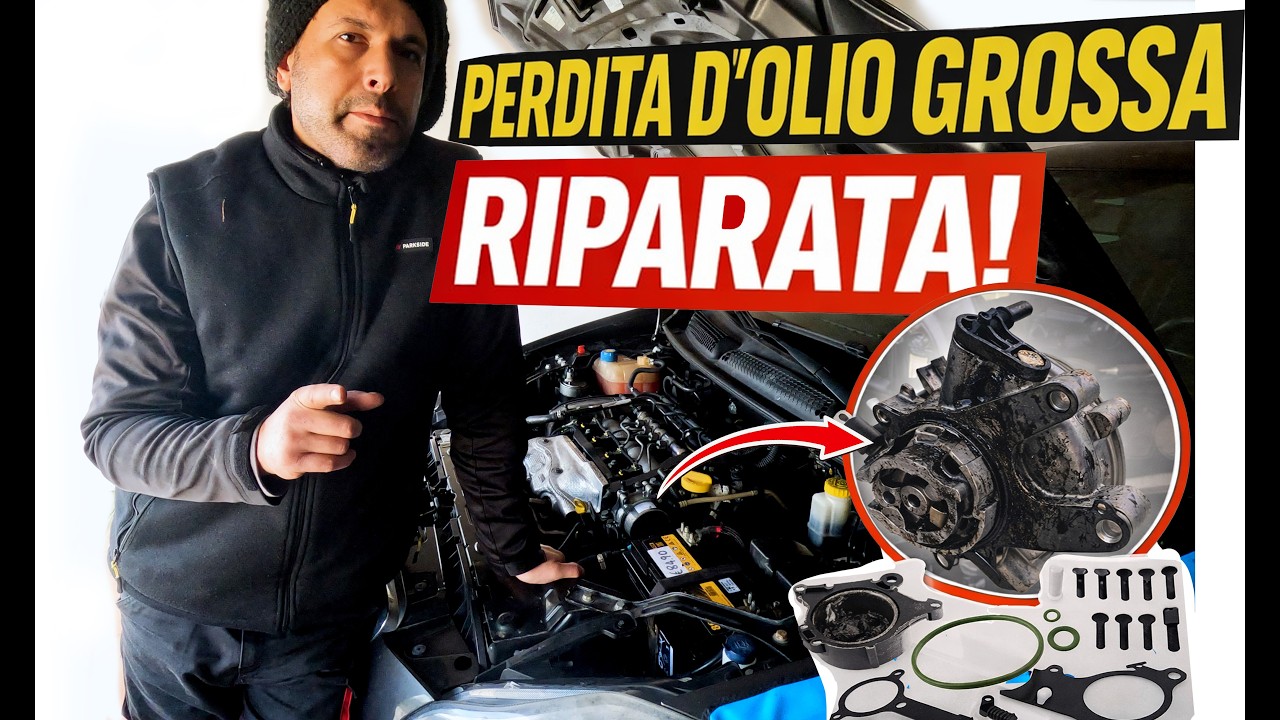 Perdita d’olio GROSSA sul 1.6 Multijet: pompa del vuoto revisionata