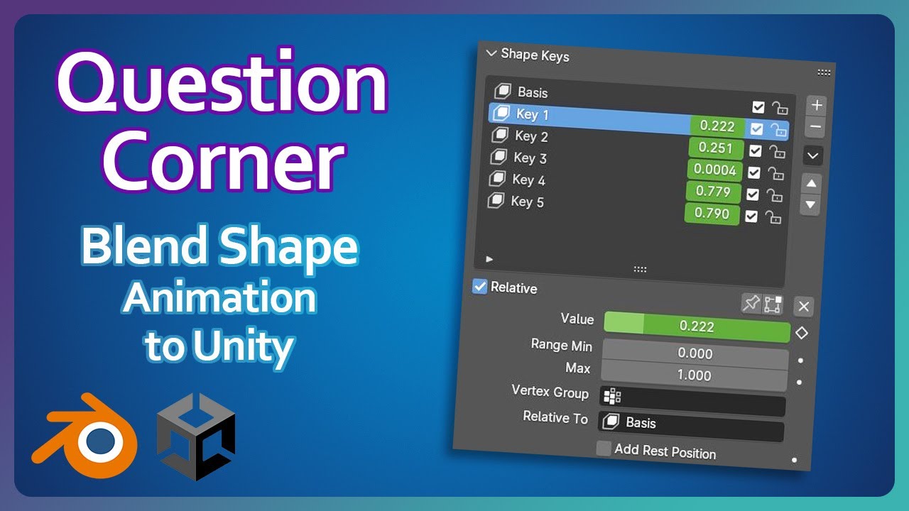 Blend Shape Animations to Unity