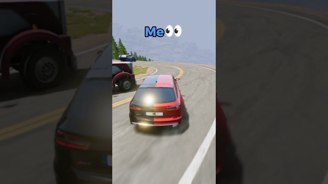 Family overtaking style😂 #beamngdrive