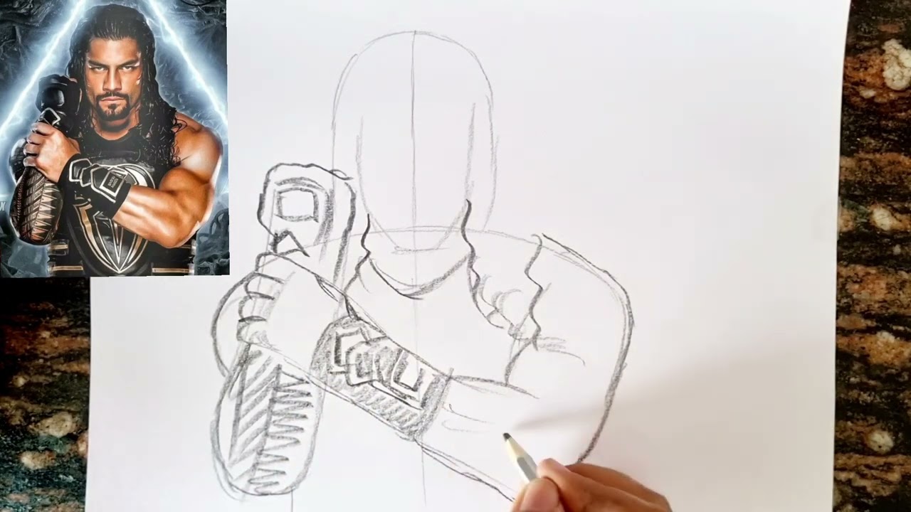 How to draw Roman Reigns || WWE Roman Reigns Drawing || WWE Roman Reigns || Pencil drawing
