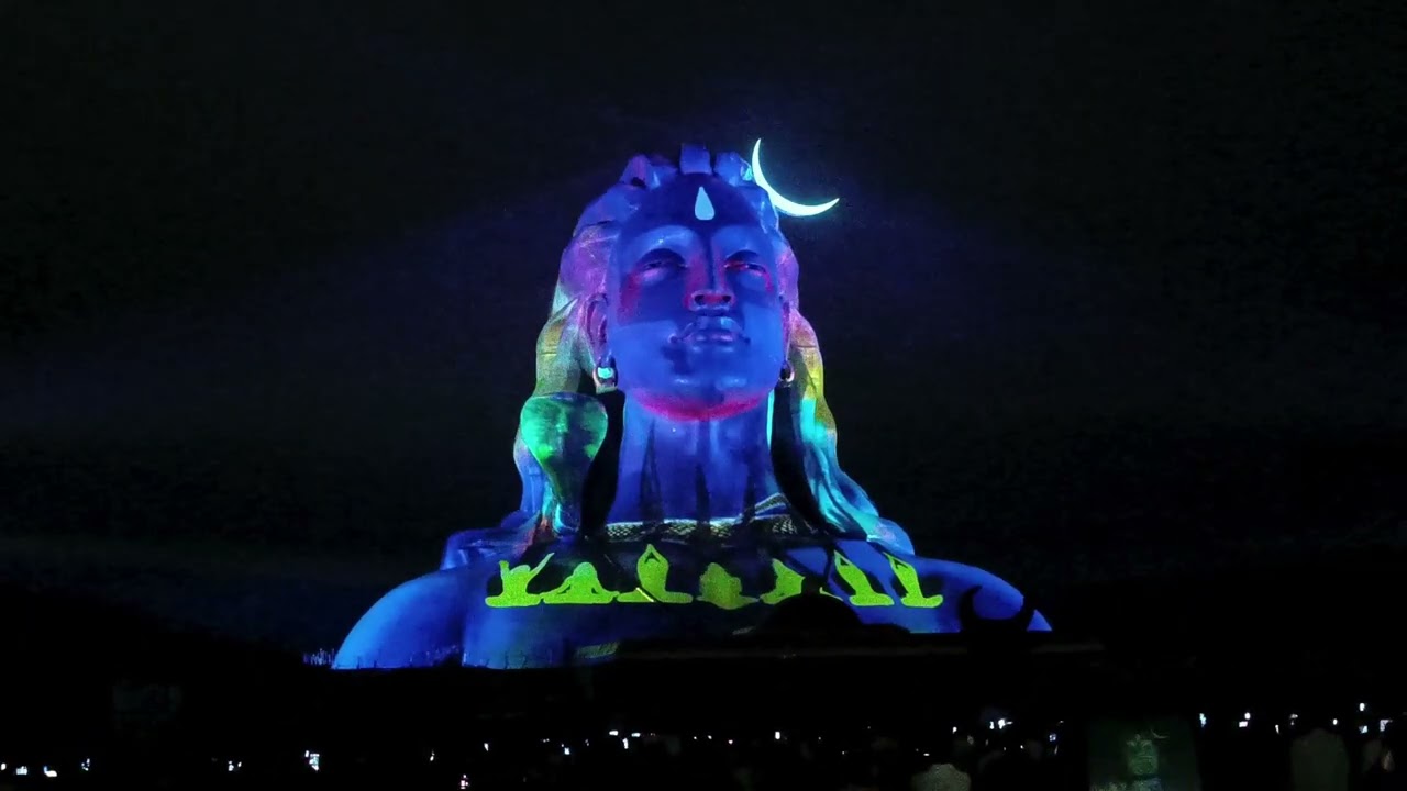 Adiyogi Shiva Light Show at Sadhguru Sannidhi Isha Foundation Chikkaballapur Bangalore 