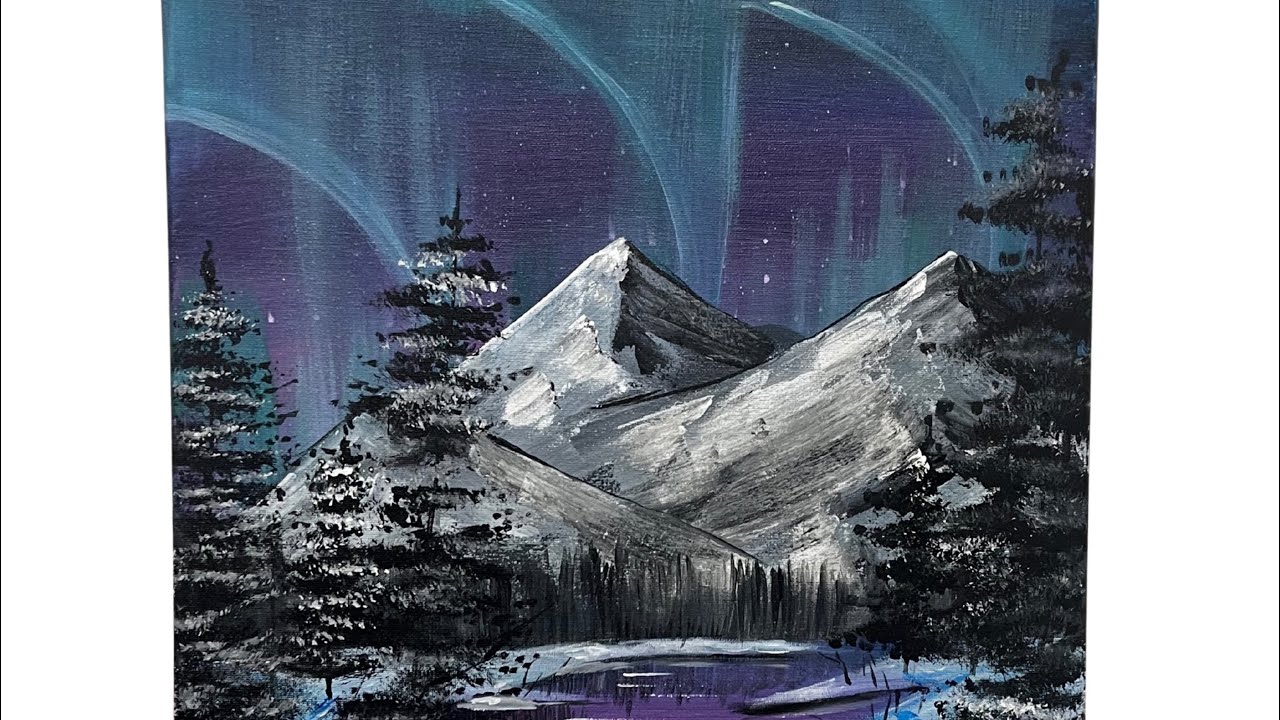 Mystical Mountains Acrylic Tutorial | Easy Acrylic Painting Tutorial ✨