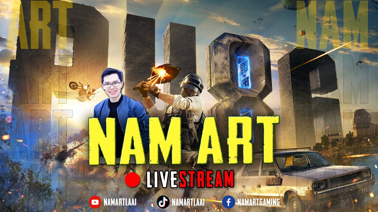 Nam Art Live | Custom PUBG squad 5000 gcoin, đập hộp pad chuột si&ecirc;u Control mới!