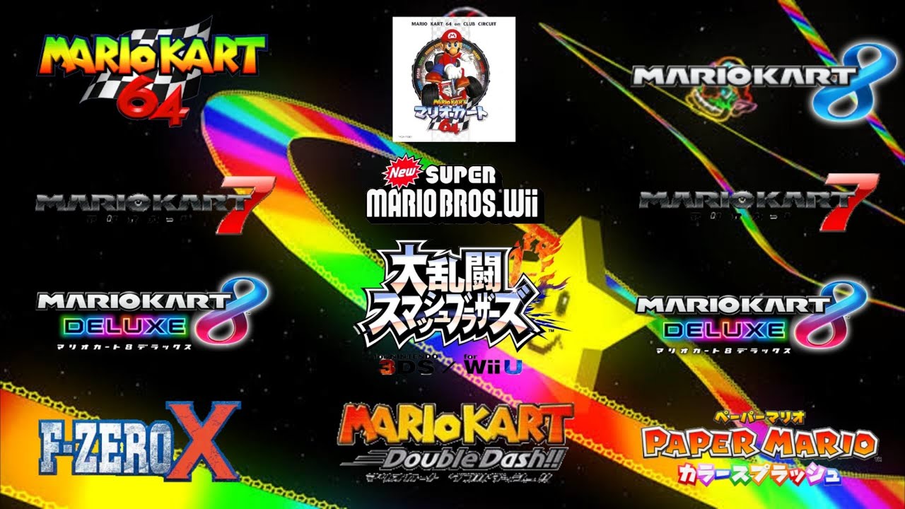 64 レインボーロード BGM 同時再生(N64 Rainbow Road Theme Mashup)
