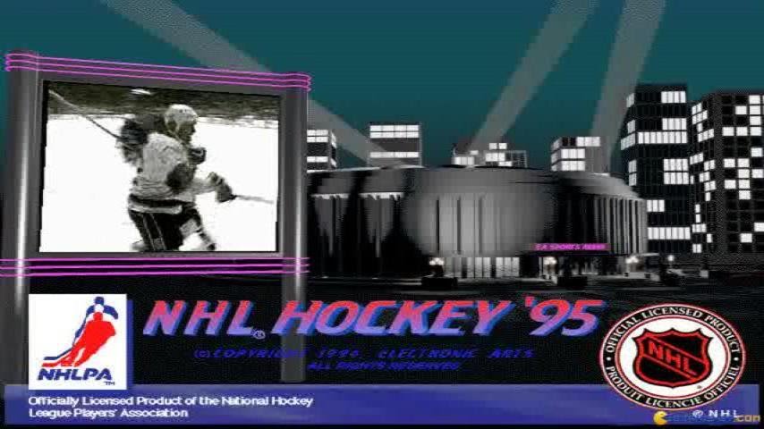 NHL 95 gameplay (PC Game, 1994)
