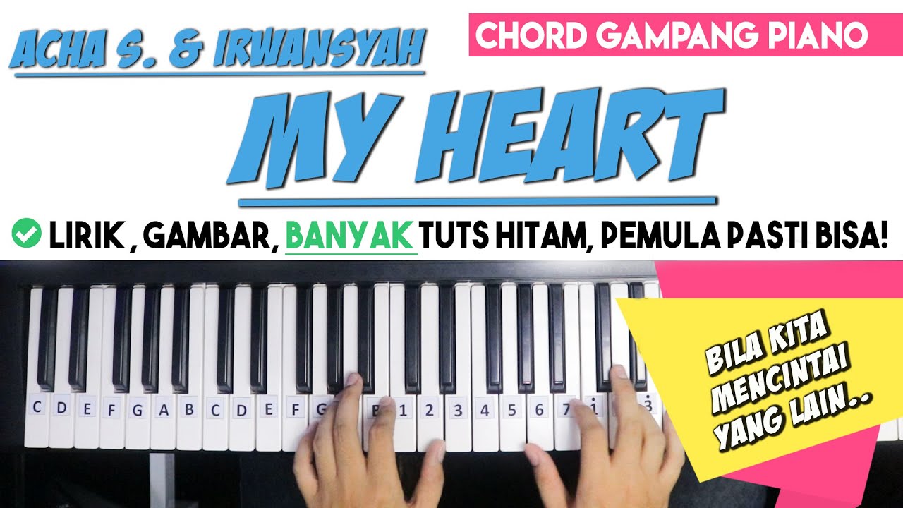 Tutorial Chord Piano | Acha & Irwansyah - MY HEART | Mudah Dipahami Untuk Pemula