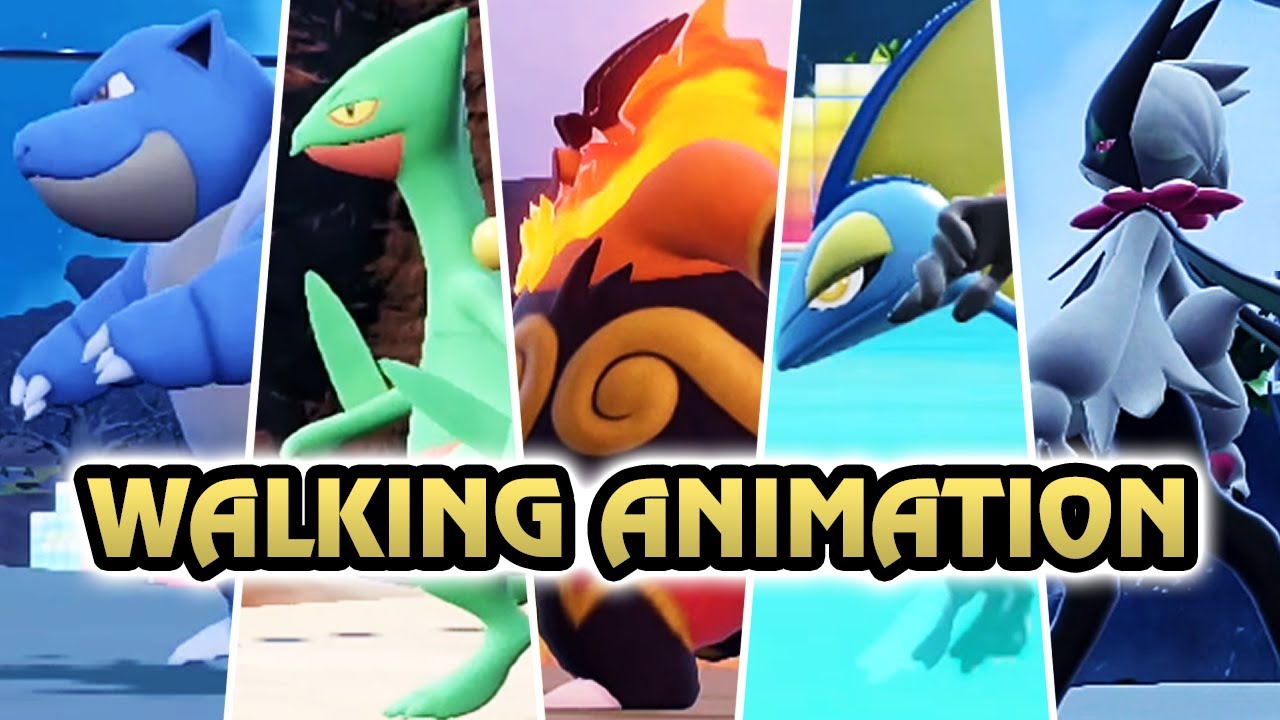 Pokémon Scarlet & Violet: The Indigo Disk - All Starters Walking Comparison (HQ)