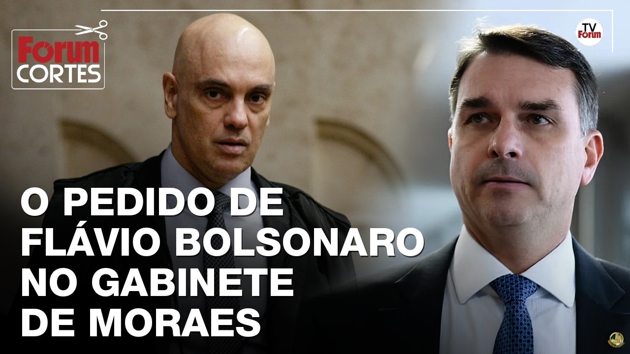 Moraes recebe Flávio Bolsonaro: 