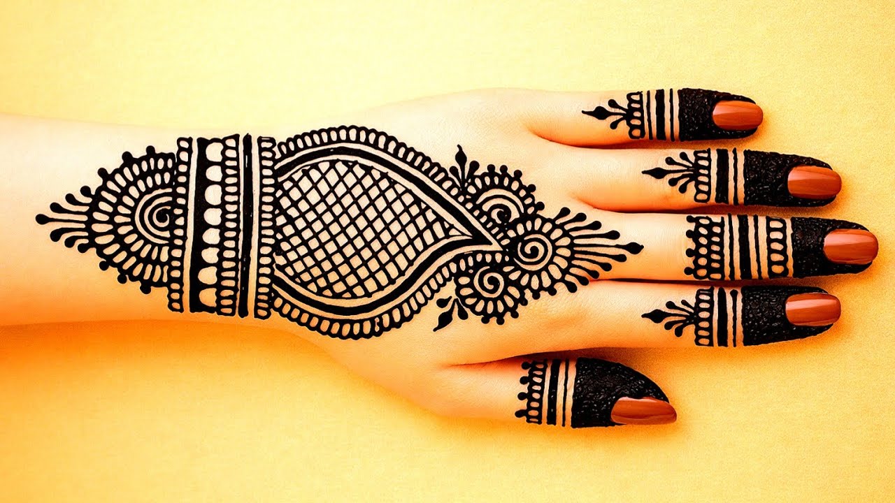 Easy Back Hand Mehndi Design for Ramadan | Beginners Friendly