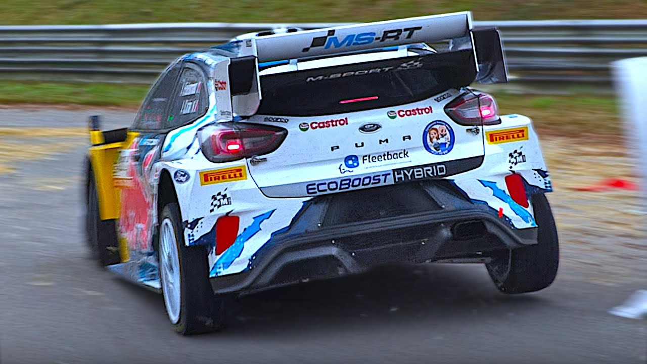 Звук двигателя Ford Puma WRC Rally1 мощностью 500 л.с. от M-Sport | Пролеты на максимальной скоро...