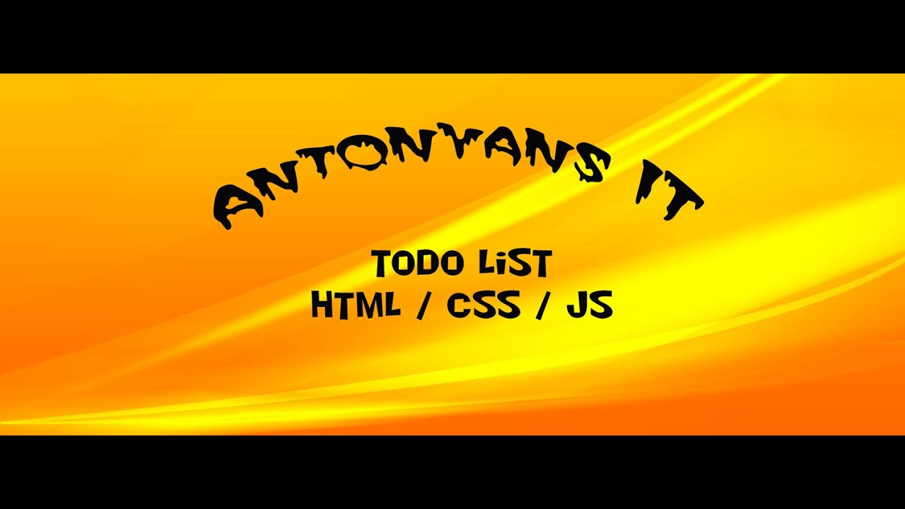 ToDo list  with html css and js