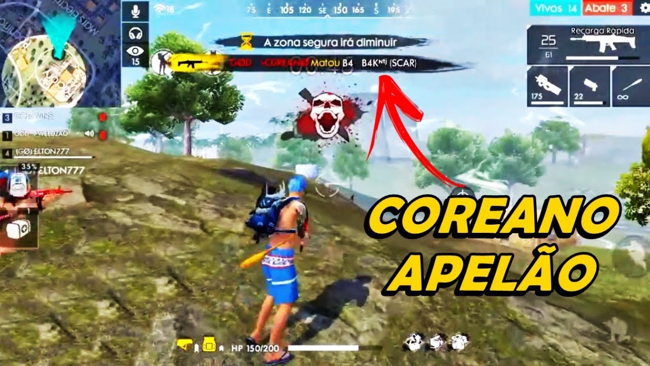 GOD ϟCOREANO MATA O B4K E O LZINN EM XSQUAD INSANO