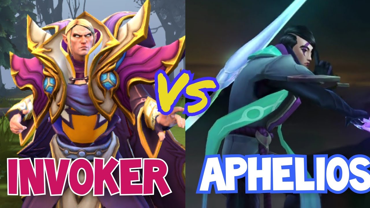 Hardest DOTA2's Hero vs Hardest LOL's Champ (Invoker and Aphelios)
