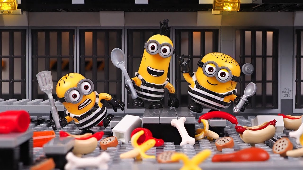 Миньоны в Тюрьме - Хулиганы в Столовой • Гадкий Я короткий мультик Stop Motion