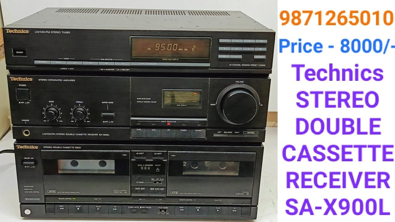 Technics STEREO DOUBLE CASSETTE RECEIVER SA-X900L Price - 8000/- Only Contact No - 9871265010